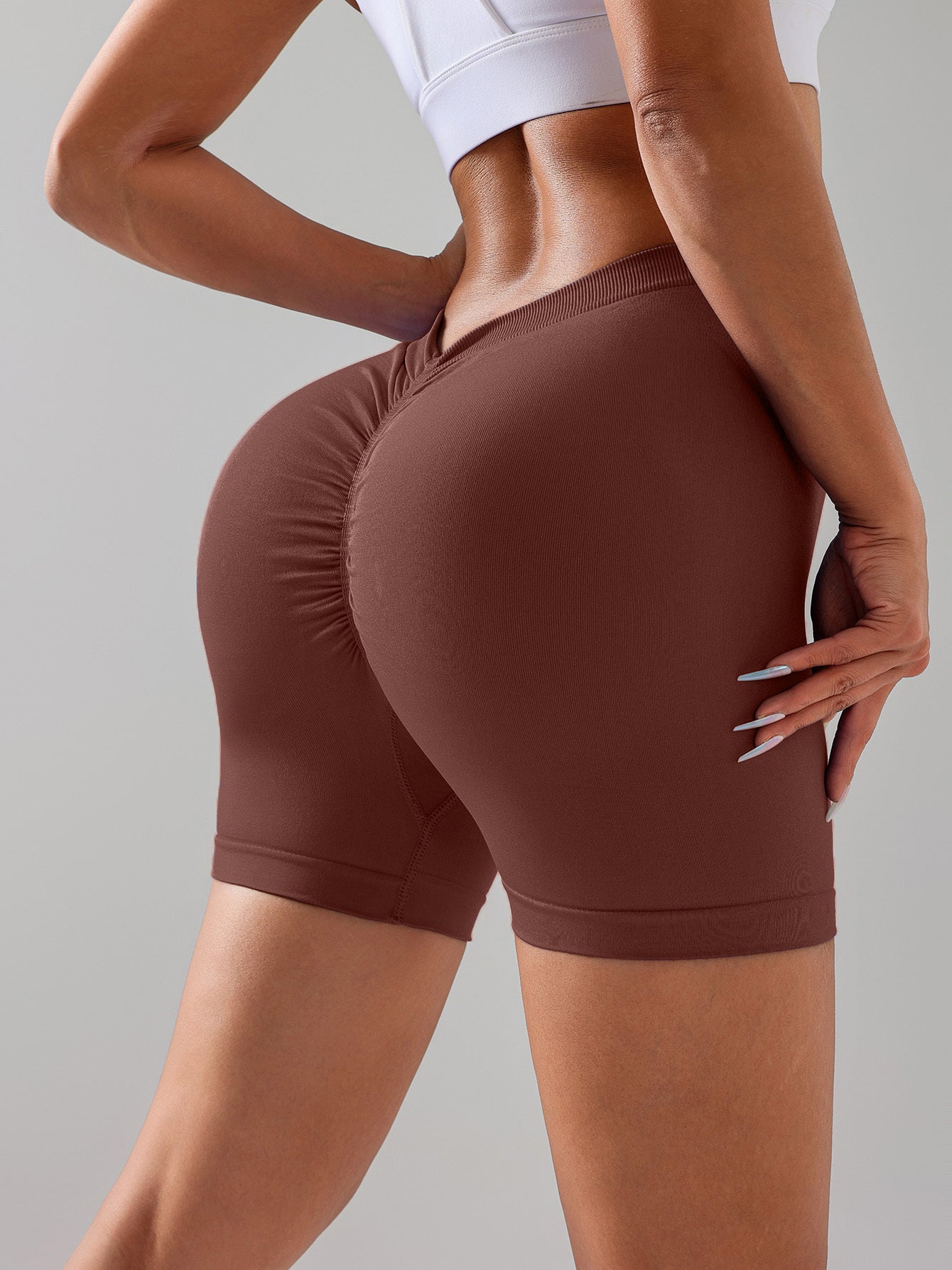 3 Pack Gym V-shaped Sports Shorts Seamless Shorts