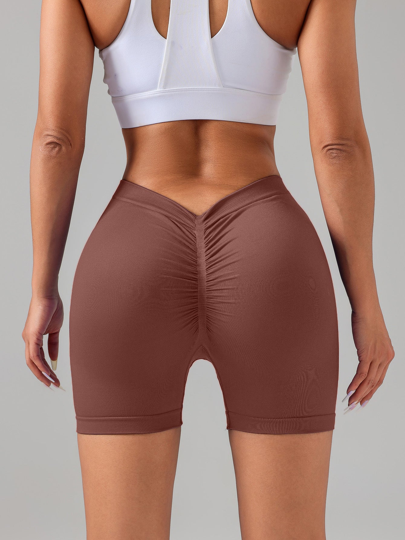 3 Pack Gym V-shaped Sports Shorts Seamless Shorts